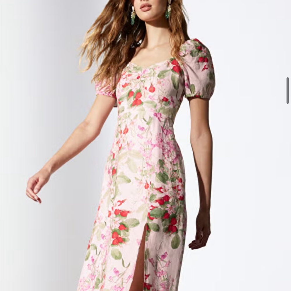 & Other Stories Floral Pink Dress